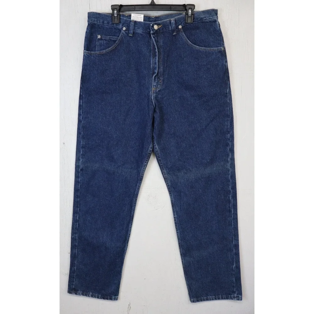 Wrangler‎ Mens Jeans 36X34 Relaxed Fit Blue Denim 9760WDR Cotton Y2K New
